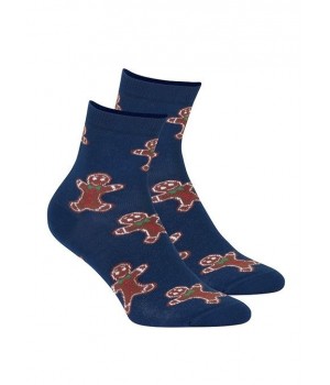 Жіночі гладкі шкарпетки новорічні Wola wzr 836 36-38