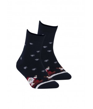 Жіночі гладкі шкарпетки новорічні Wola wzr 843 36-38