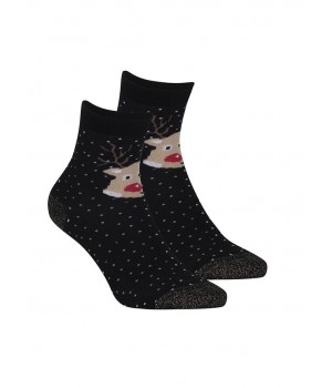 Жіночі гладкі шкарпетки новорічні Wola wzr 839 36-38