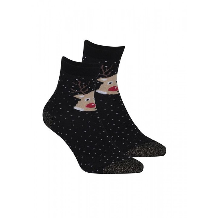 Жіночі гладкі шкарпетки новорічні Wola wzr 839 36-38