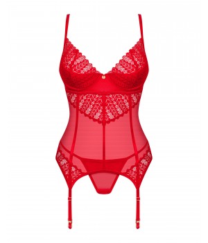 Комплект obsessive Ingridia corset M/L