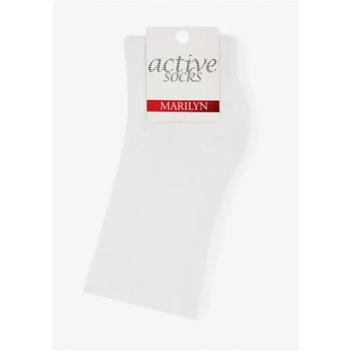 Жіночі гладкі шкарпетки Marilyn Forte 58 white 36-40