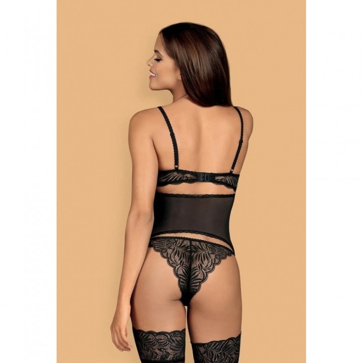 Комплект obsessive Contica corset &amp; thong L/XL