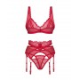 Комплект obsessive Cupide Desir garter set Красный XXL/XXXL