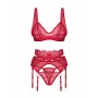 Комплект obsessive Cupide Desir garter set Красный XXL/XXXL