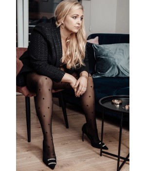 Жіночі колготки великого розміру з узором mona queen diamond rain 30 den 6