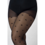 Жіночі колготки великого розміру з узором mona queen star 30 den 8 short