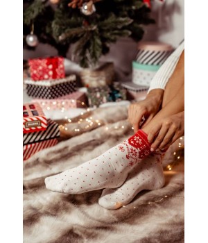 Жіночі гладкі шкарпетки Новорічні Milena 001.002 38-41