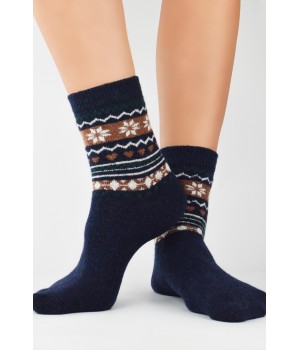 Жіночі гладкі шкарпетки теплі з вовною Noviti SW010 36-41