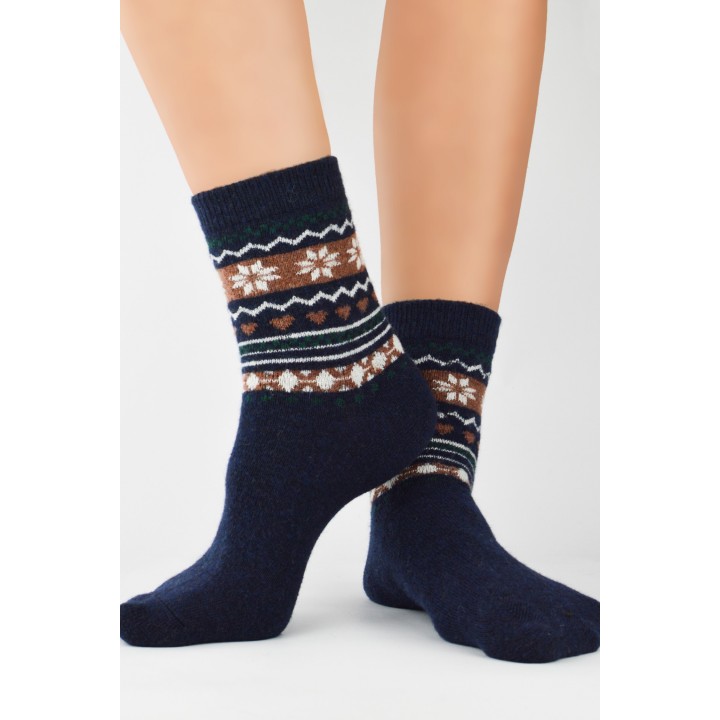 Жіночі гладкі шкарпетки теплі з вовною Noviti SW010 36-41