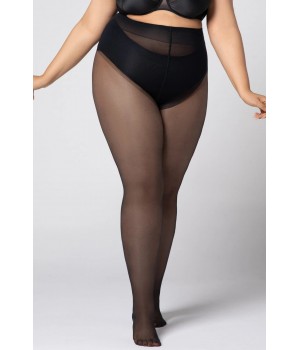 Класичні жіночі колготки великого розміру mona queen hip-notic bikini 20 den 8 short