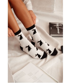 Жіночі гладкі шкарпетки milena kroliki 0200.153 37-41