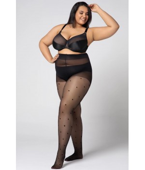 Жіночі колготки великого розміру з узором mona queen diamond rain 30 den 9