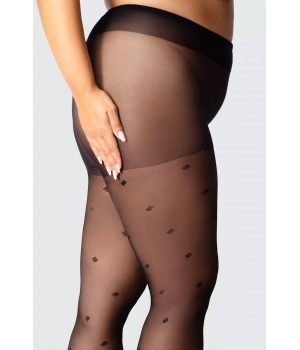 Жіночі колготки великого розміру з узором mona queen diamond rain 30 den 7