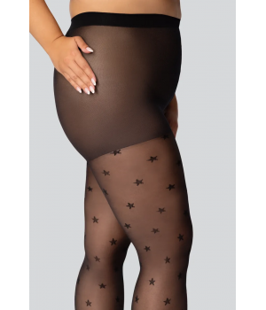 Жіночі колготки великого розміру з узором mona queen star 30 den 9
