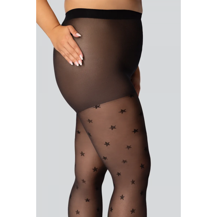 Жіночі колготки великого розміру з узором mona queen star 30 den 9
