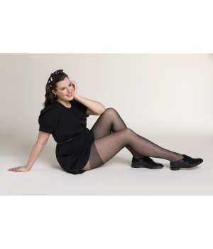 Жіночі колготки великого розміру в горох gabriella xenia puntina 15 7