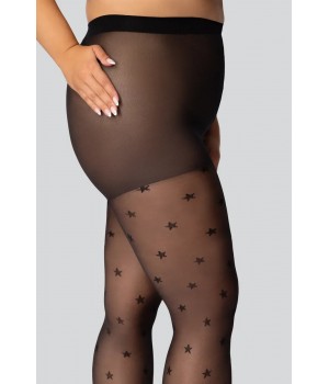 Жіночі колготки великого розміру з узором mona queen star 30 den 5