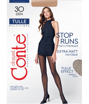 Класичні жіночі колготки жін. TULLE, р.4, Bronz