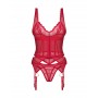 Комплект obsessive Cupide Desir corset Красный L/XL