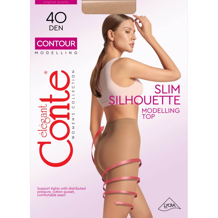 Корекційні жіночі колготки жін. CONTOUR 40, р.4, Bronz