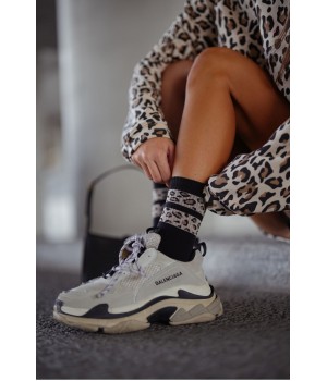 Жіночі гладкі шкарпетки milena dwa cetkowane paski 0200.127 37-41