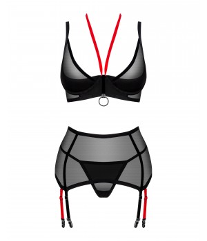 Комплект obsessive Glandez garter belt set XL/XXL