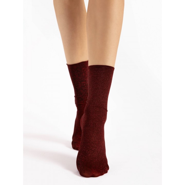 Жіночі гладкі шкарпетки з люрексом Fior bestie 40 den one size