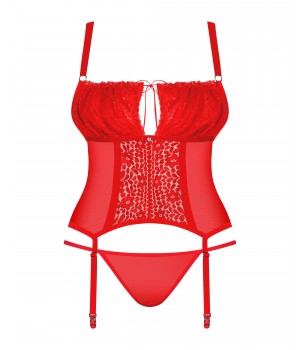 Комплект obsessive Blossmina corset 6XL/7XL