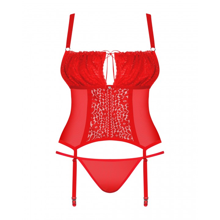 Комплект obsessive Blossmina corset 6XL/7XL