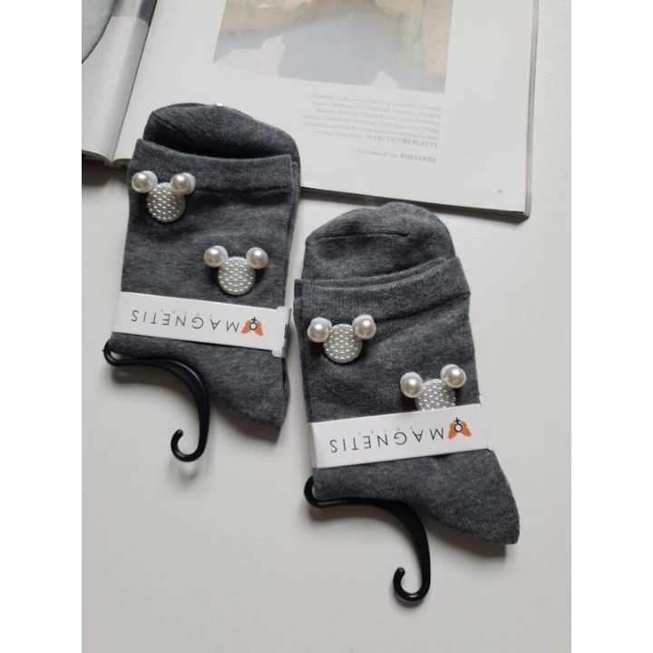 Жіночі гладкі шкарпетки з аплікацією Magnetis one size