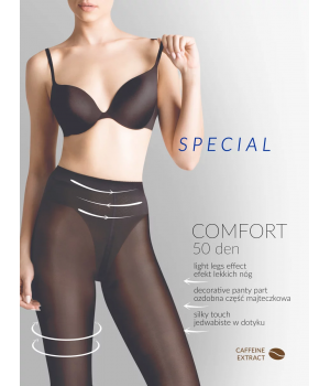 Корекційні жіночі колготки з моделюючим поясом gabriella comfort 50 den 2
