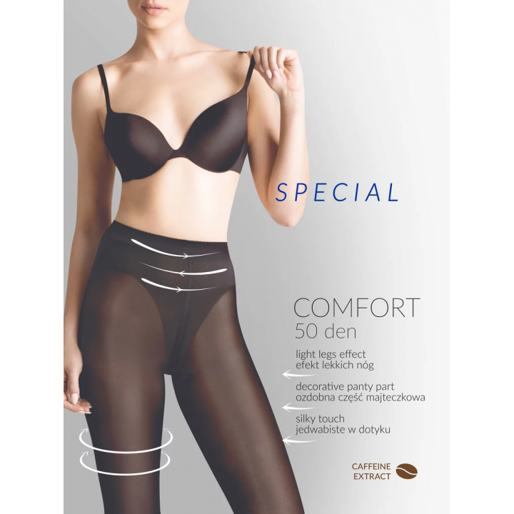 Корекційні жіночі колготки з моделюючим поясом gabriella comfort 50 den 2