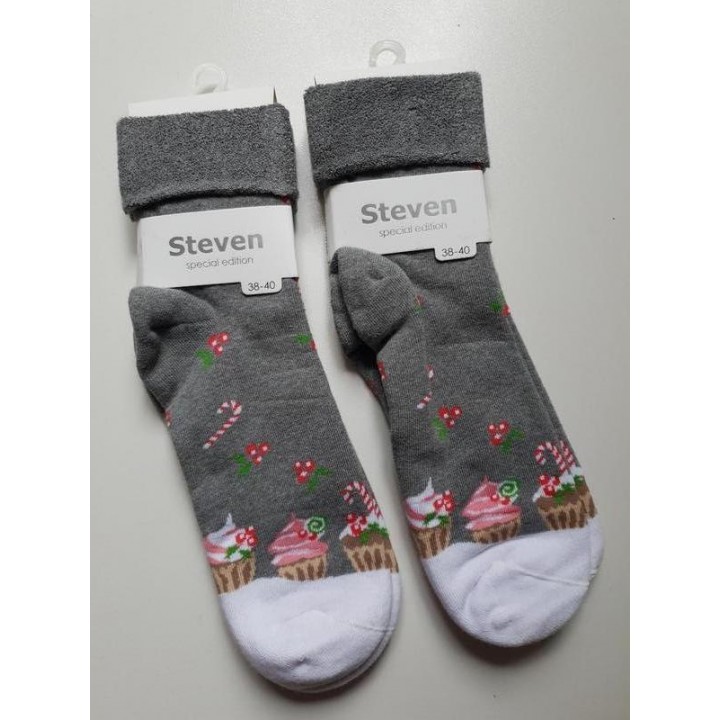 Жіночі гладкі шкарпетки махрові Steven art 030 w20 38-40