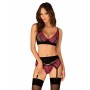Комплект obsessive Rosenty garter belt set M/L