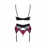 Комплект obsessive Rosenty garter belt set M/L