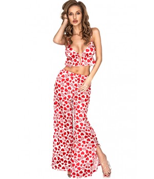 Комплект anais Inezza top set Бело-красный L/XL