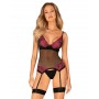 Комплект obsessive Rosenty corset XS/S
