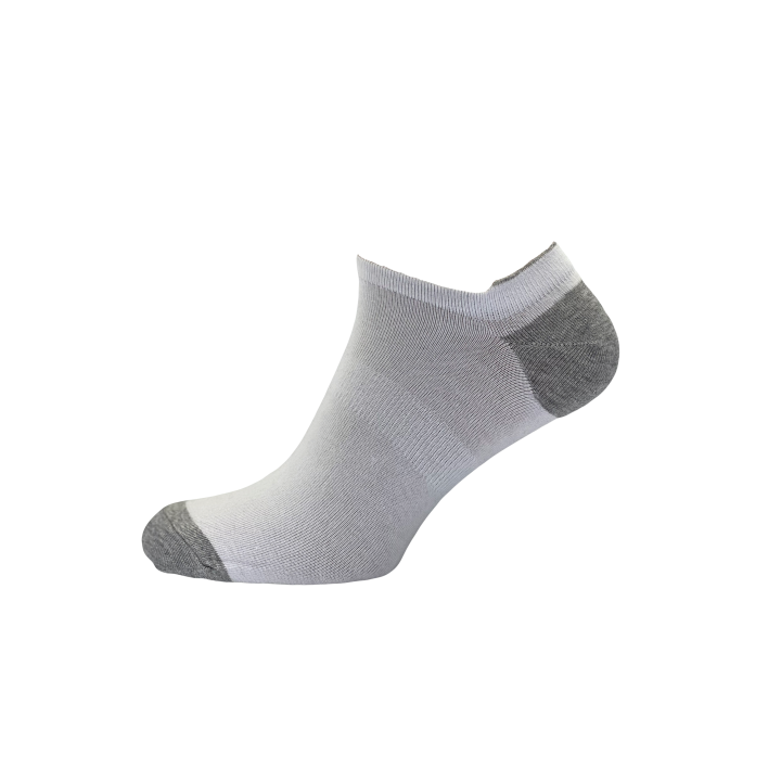 Шкарпетки чоловічі MS M0209S (ультракороткі), р.44-45, 00 білий-сірий