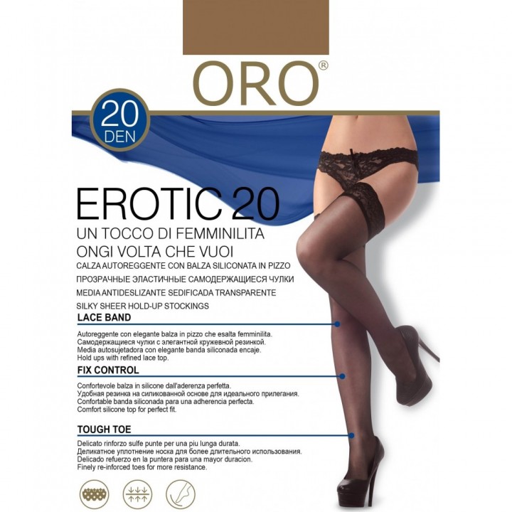 Панчохи жіночі ORO EROTIC 20 DEN visone 1/2