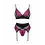Комплект obsessive Rosenty garter belt set XL/XXL