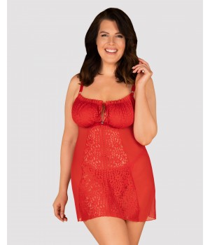 Комплект obsessive Blossmina chemise 6XL/7XL