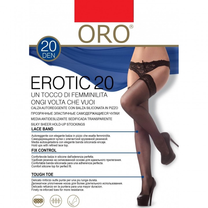 Панчохи жіночі ORO EROTIC 20 DEN rosso 5/6
