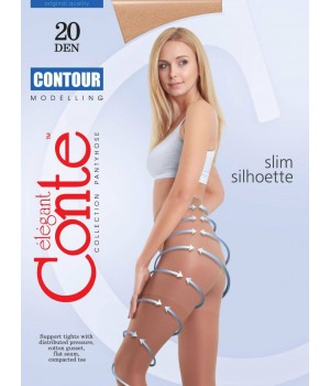 Корекційні жіночі колготки жін. CONTOUR 20, р.4, Nero