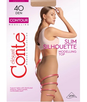 Корекційні жіночі колготки жін. CONTOUR 40, р.3, Nero