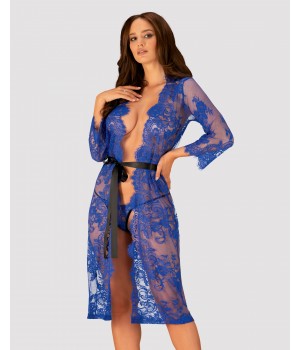 Пеньюар obsessive Cobaltess peignoir L/XL