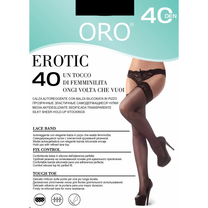 Панчохи жіночі ORO EROTIC 40 DEN nero 1/2