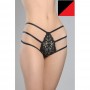 Трусики жіночі труси стрінги, G-стрінги ORO STR-508 nero/rosso S/M
