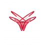 Еротичні стрінги Obsessive Matildea stringi otwarte czerwony S/M