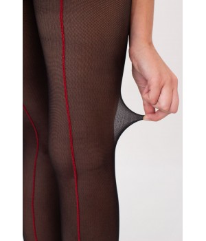 Жіночі колготки мікросітка із швом giulia microtulle chic 40 den